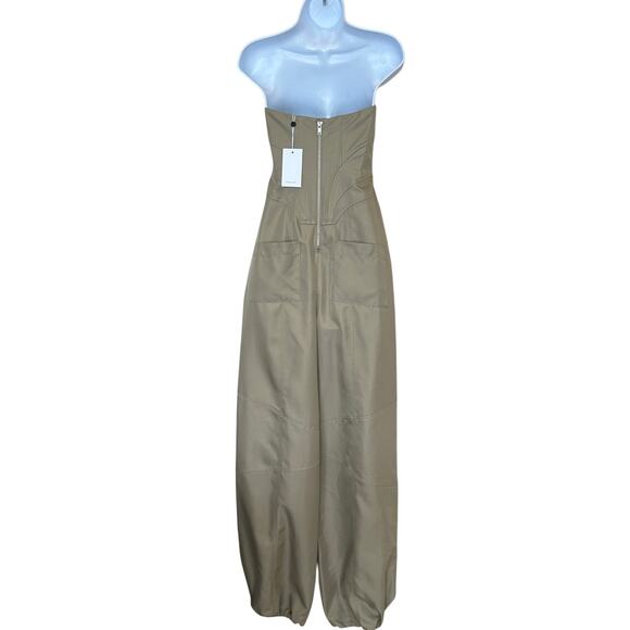 Lovers and Friends Meadow Cargo Jumpsuit Olive Green SMALL Jogger Corset NEW - Picture 8 of 10